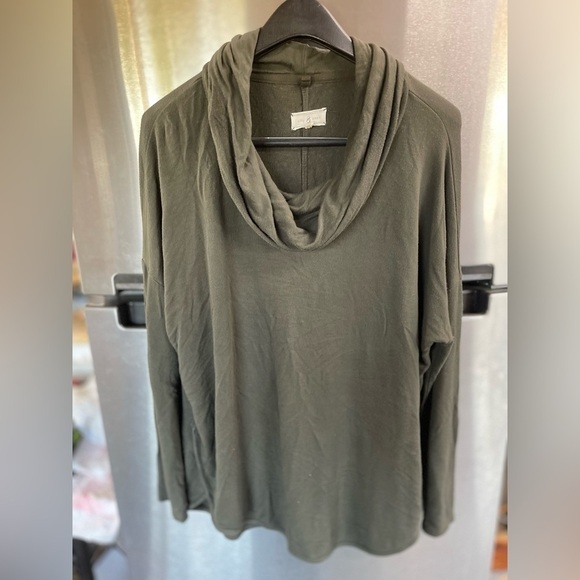 Lou &‎ Grey Cowl Neck Lounge Tunic -  Side Slit Comfy Oversized LAGENLOOK  Top - Picture 1 of 9